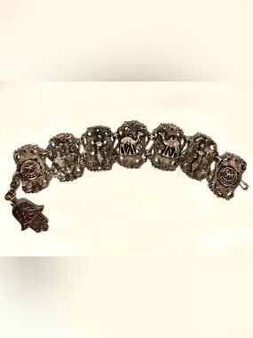 Vintage Silver Souvenir Du Maroc Bracelet